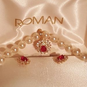 Pearl necklace & Earring Set